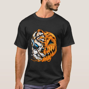 Basketball Spieler Halloween Skull Pumpkin Boys Lo T-Shirt
