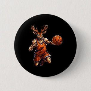 Basketball-Spieler Hirsch Button