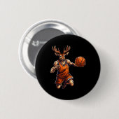 Basketball-Spieler Hirsch Button (Vorne & Hinten)