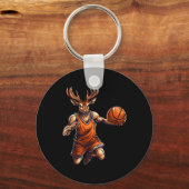 Basketball-Spieler Hirsch Schlüsselanhänger (Vorderseite)