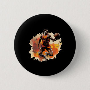Basketball-Spieler im Kunstdesign 1 Button