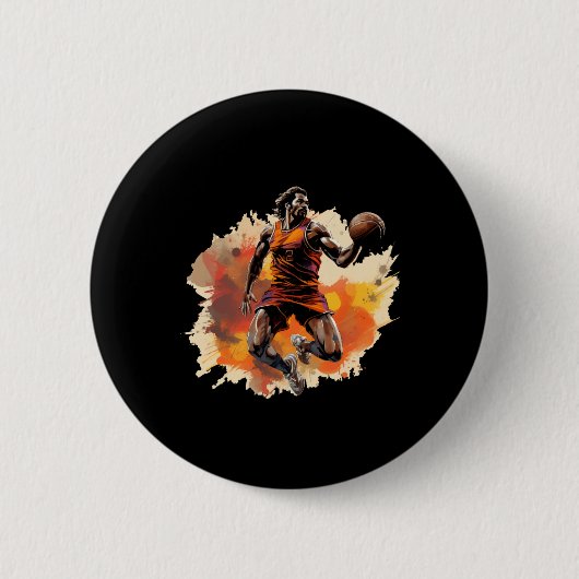 Basketball-Spieler im Kunstdesign 1 Button (Vorderseite)