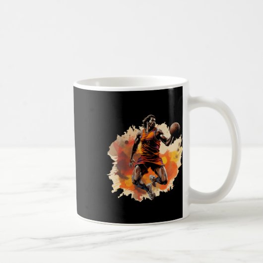 Basketball-Spieler im Kunstdesign 1 Kaffeetasse (Rechts)