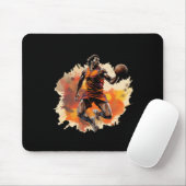 Basketball-Spieler im Kunstdesign 1 Mousepad (Mit Mouse)