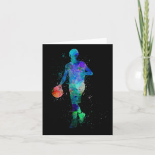 Basketball-Spieler in blauer Farbe Karte