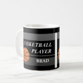 Basketball-Spieler Kaffeetasse (Vorderseite Links)