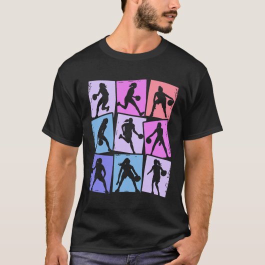 Basketball Spieler Kinder Frauen Mädchen T - Shirt (Vorderseite)