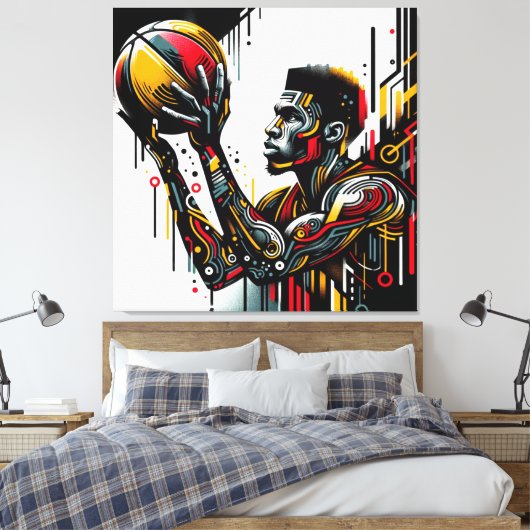 Basketball-Spieler Leinwanddruck (Insitu (Schlafzimmer))