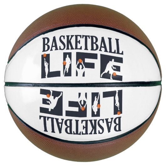 Basketball-Spieler live blauer Text Basketball (Vorderseite)
