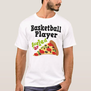 Basketball-Spieler-(lustiges) Pizza-T-Shirt T-Shirt