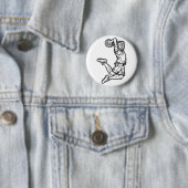 Basketball-Spieler macht Slam Dunk Dunkles Design Button (Beispiel)