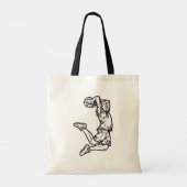 Basketball-Spieler macht Slam Dunk Dunkles Design Tragetasche (Rückseite)