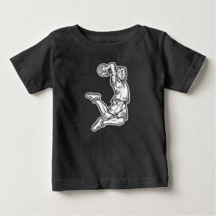Basketball-Spieler macht Slam Dunk Light Design Baby T-shirt