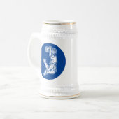 Basketball-Spieler macht Slam Dunk Light Design Bierglas (Vorderseite Links)