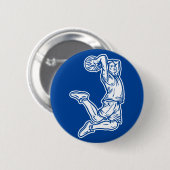 Basketball-Spieler macht Slam Dunk Light Design Button (Vorne & Hinten)