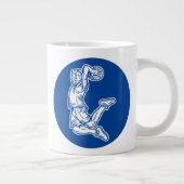 Basketball-Spieler macht Slam Dunk Light Design Jumbo-Tasse (Rechts)