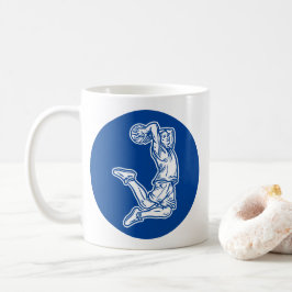 Basketball-Spieler macht Slam Dunk Light Design Kaffeetasse