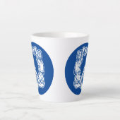 Basketball-Spieler macht Slam Dunk Light Design Milchtasse (Vorderseite)