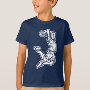 Basketball-Spieler macht Slam Dunk Light Design T-Shirt