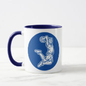 Basketball-Spieler macht Slam Dunk Light Design Tasse (Links)