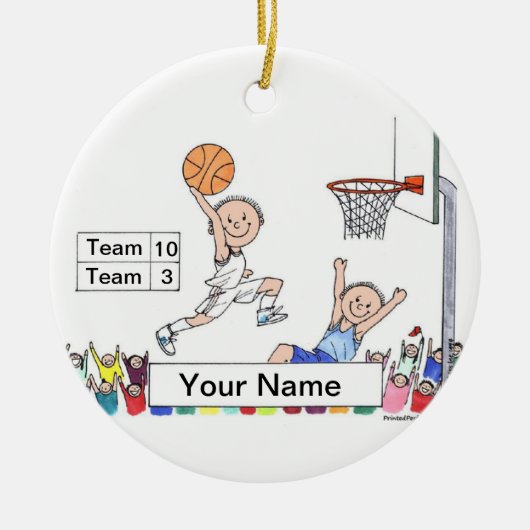 Basketball-Spieler - Männlich Keramikornament (Vorne)