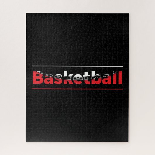 Basketball-Spieler - Minimalistischer geometrische Puzzle (Vertikal)
