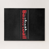 Basketball-Spieler - Minimalistischer geometrische Puzzle (Horizontal)