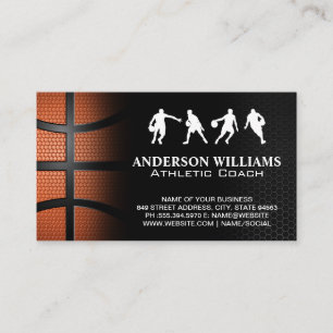 Basketball-Spieler mit Ball Visitenkarte
