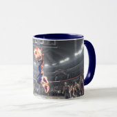 Basketball-Spieler mit Feuerschieber Dunk #3 Tasse (VorderseiteRechts)