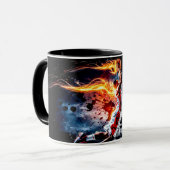 Basketball-Spieler mit Feuerschieber Dunk #4 Tasse (Vorderseite Links)