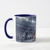 Basketball-Spieler mit Feuerschieber Dunk Tasse (Links)