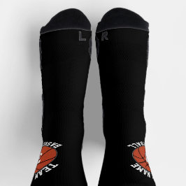 Basketball-Spieler - Name des Teams und Anzahl Spo Socken