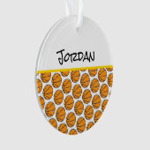Basketball-Spieler Name Sportschuhe Balls Spaß Ornament (Vorderseite)