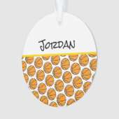 Basketball-Spieler Name Sportschuhe Balls Spaß Ornament (Vorderseite)