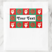 Basketball-Spieler Name Weihnachtsgeschenk für Wei Rechteckiger Aufkleber (Tasche)