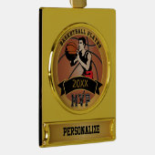 Basketball-Spieler | personifizieren | Banner-Ornament Gold (Rechts)