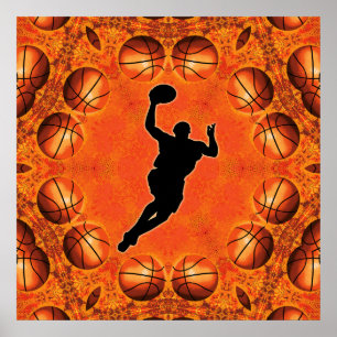 BASKETBALL-SPIELER-PLAKAT POSTER