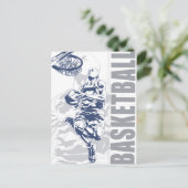 Basketball-Spieler Postkarte (Stehend Vorderseite)