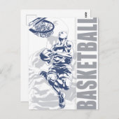 Basketball-Spieler Postkarte (Vorne/Hinten)