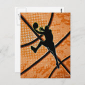 Basketball-Spieler Postkarte (Vorne/Hinten)