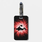 Basketball-Spieler, rot Gepäckanhänger (Rückseite vertikal)