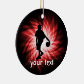 Basketball-Spieler, rot Keramik Ornament (Rechts)