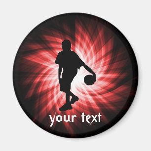 Basketball-Spieler, rot Magnet