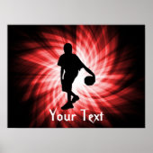 Basketball-Spieler, rot Poster (Vorne)