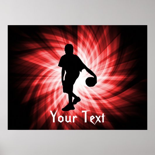 Basketball-Spieler, rot Poster (Vorne)