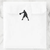 Basketball-Spieler Runder Aufkleber (Tasche)