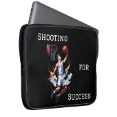 Basketball-Spieler-Shooting Hoops Aquarellbilder Laptopschutzhülle (Vorne Rechts)