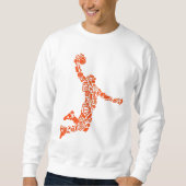 Basketball-Spieler Slam die Ball-Symbole Sweatshirt (Vorderseite)