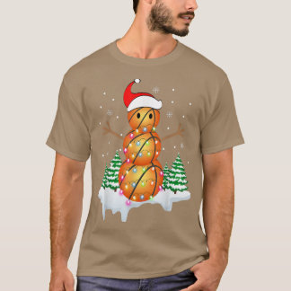 Basketball-Spieler Snowman Santa Basketball - Lich T-Shirt