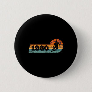 Basketball-Spieler Spiel Vintag Geboren 1980 Gebur Button